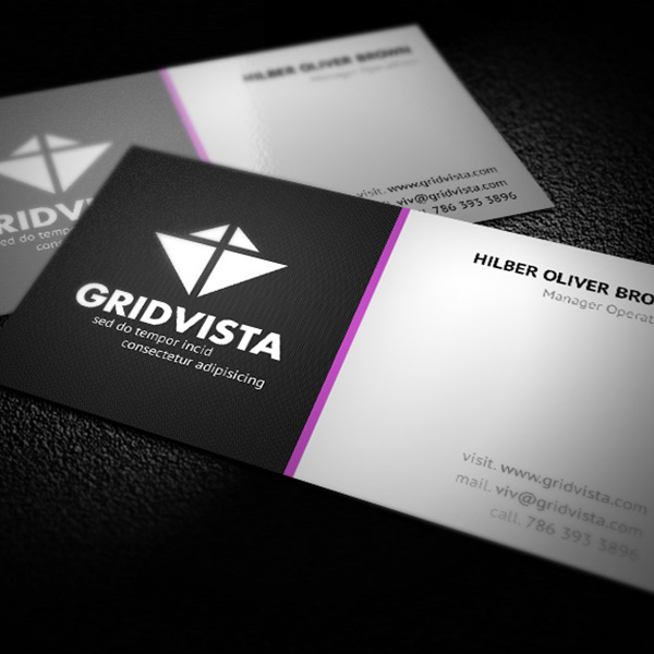 Black Business Card Design