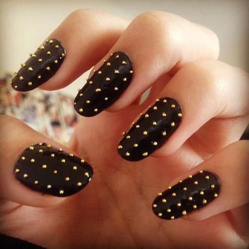 Black Nail Art Designs