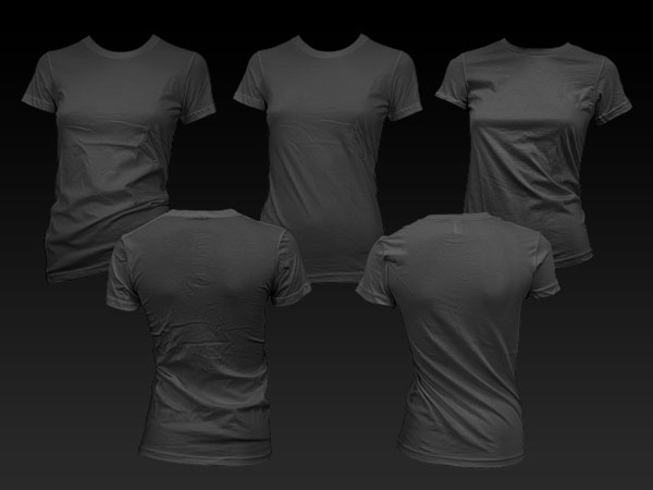 Blank Black T-Shirt Template