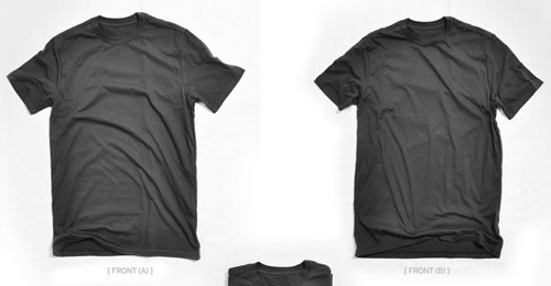 Blank Black T-Shirt Template