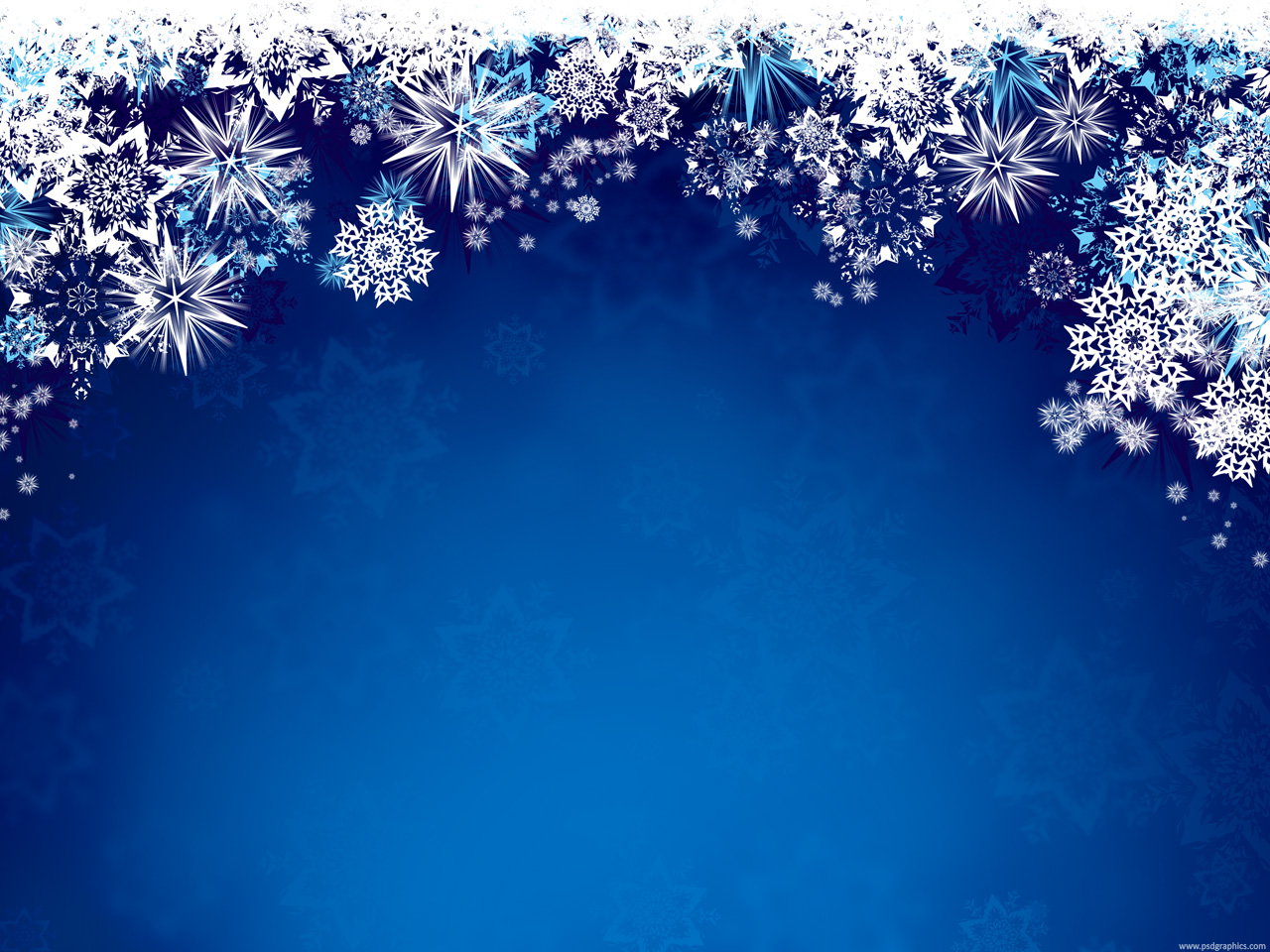Blue Background with Snow Flakes Blue Background with Snow Flakes