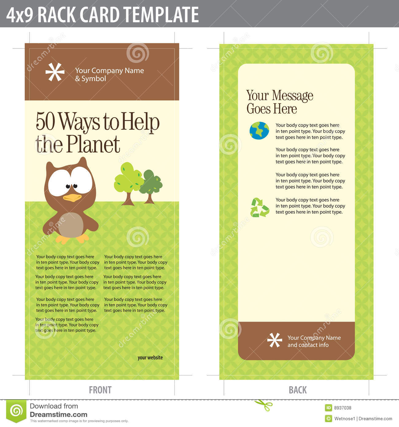 Brochure Rack Card Template Brochure Rack Card Template