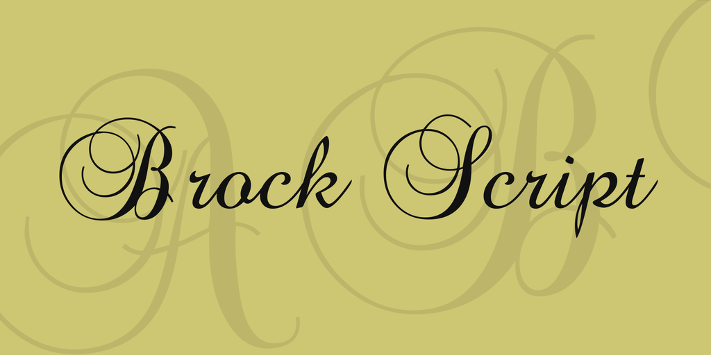 Brock Script Font Free