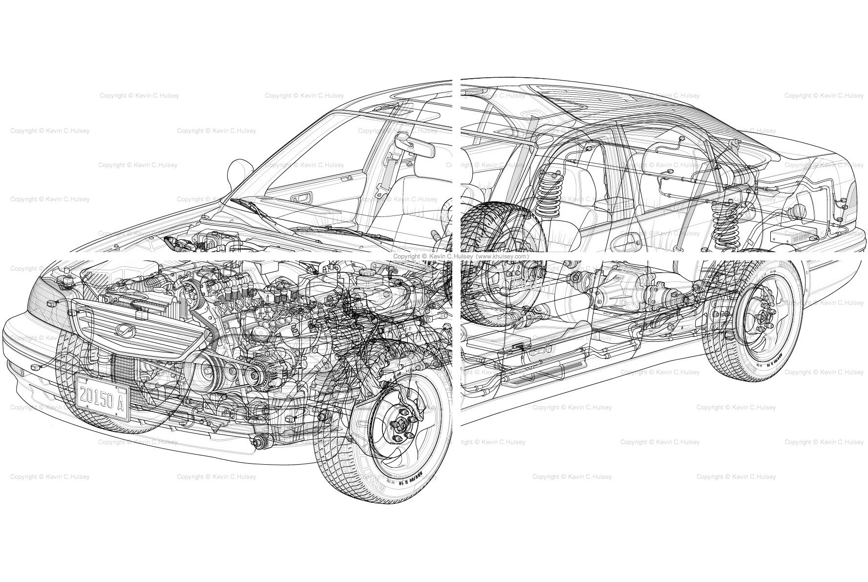 Car Line Drawing