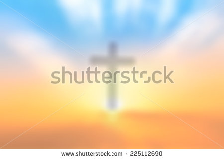 Catholic Crosses in Sunset