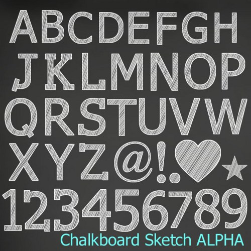 Chalkboard Alphabet Clip Art