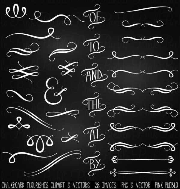 Chalkboard Flourish Clip Art Chalkboard Flourish Clip Art