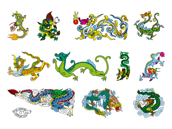 Chinese Dragon Vector Graphics