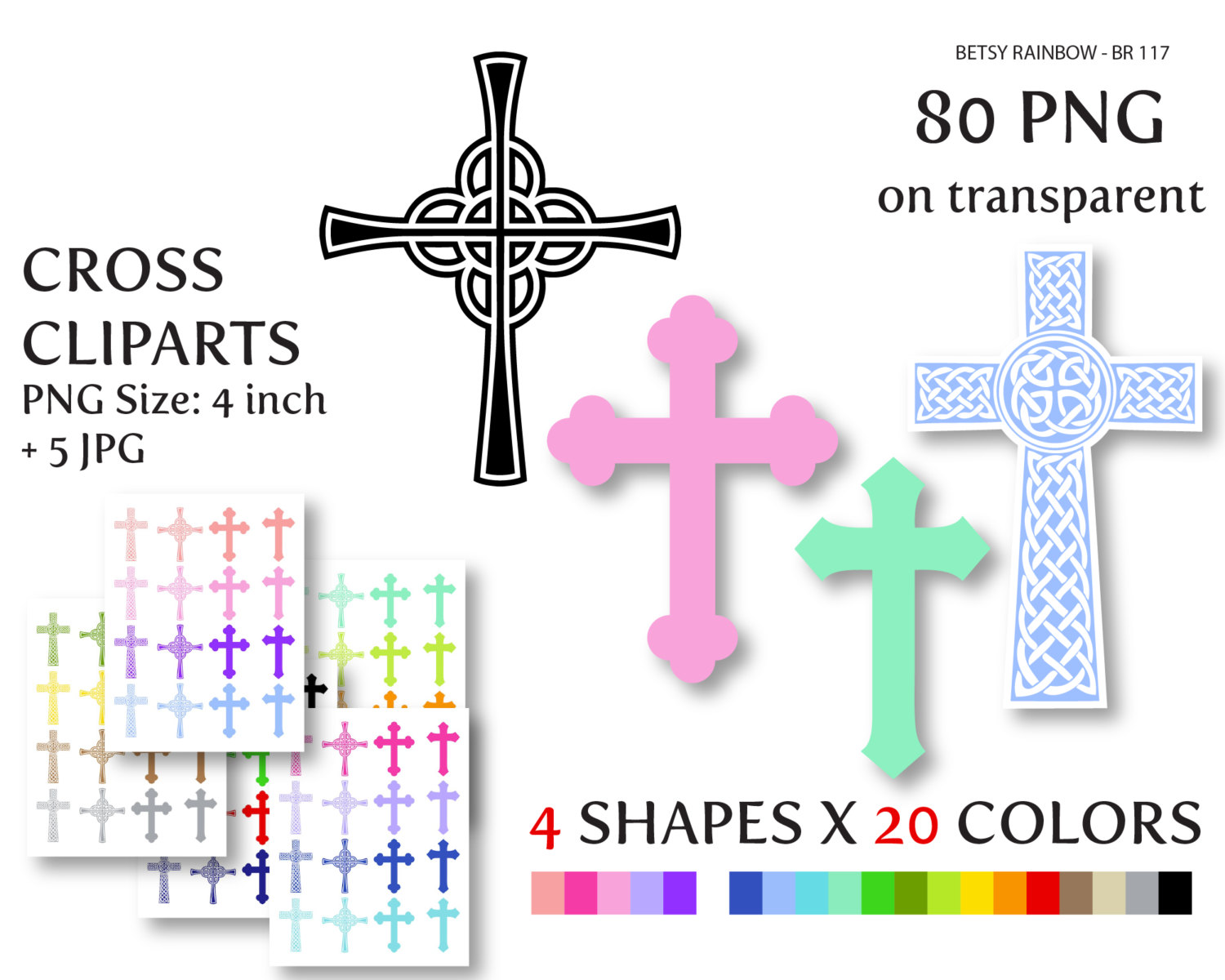 Christmas Religious Cross Clip Art