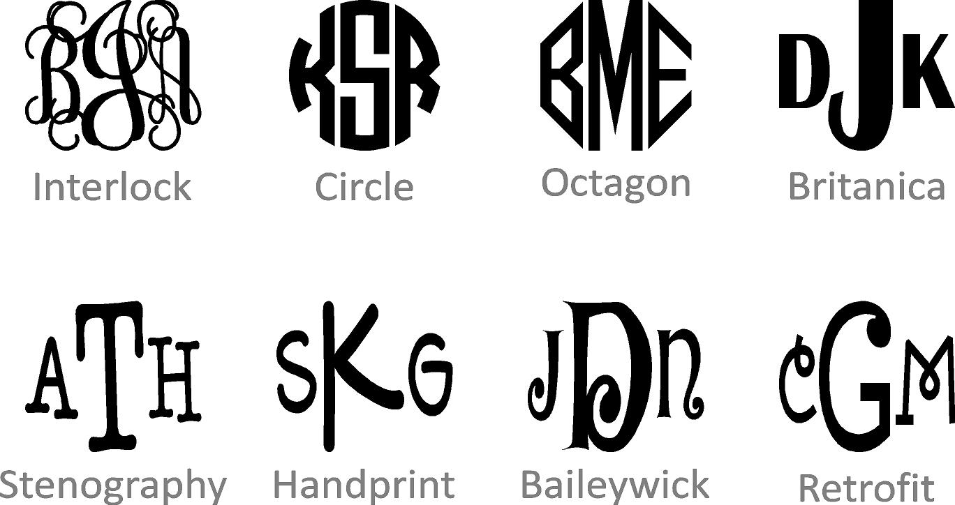 Circle Monogram Font Name