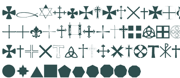 Cross Religious Fonts