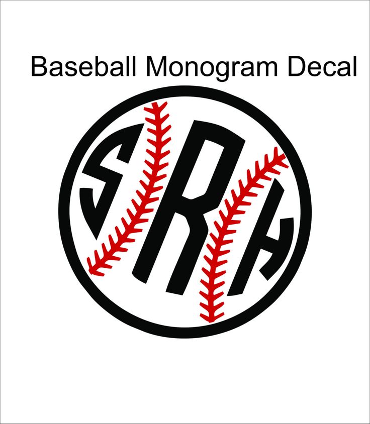 Decal Monogram Baseball Decal Monogram Baseball