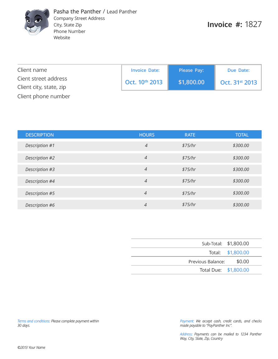 Design Invoice Template Design Invoice Template