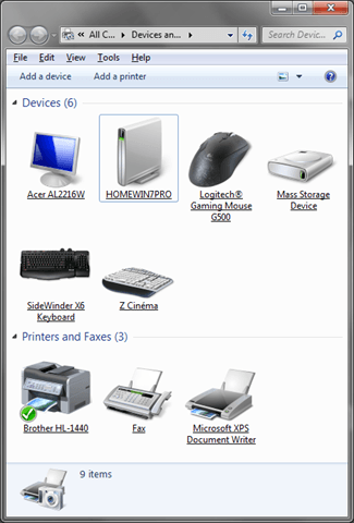 Devices and Printer Icons Windows 7 Devices and Printer Icons Windows 7