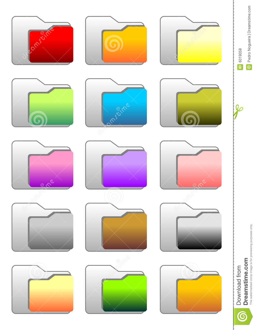 Different Color Folder Icons