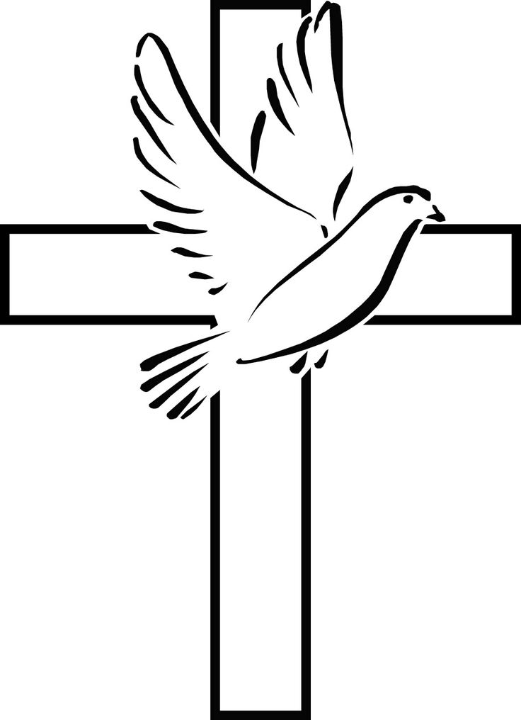 Dove and Cross Clip Art Free