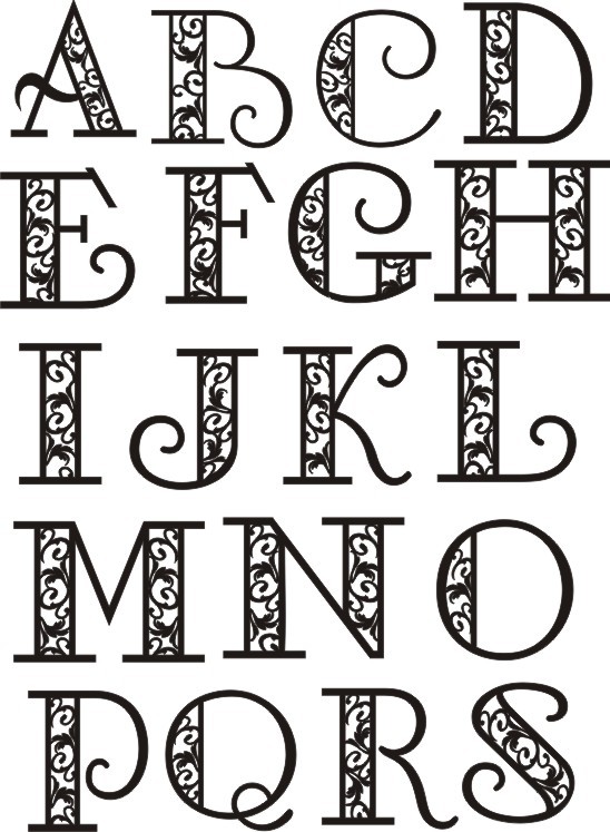 Easy Font Alphabet Letters