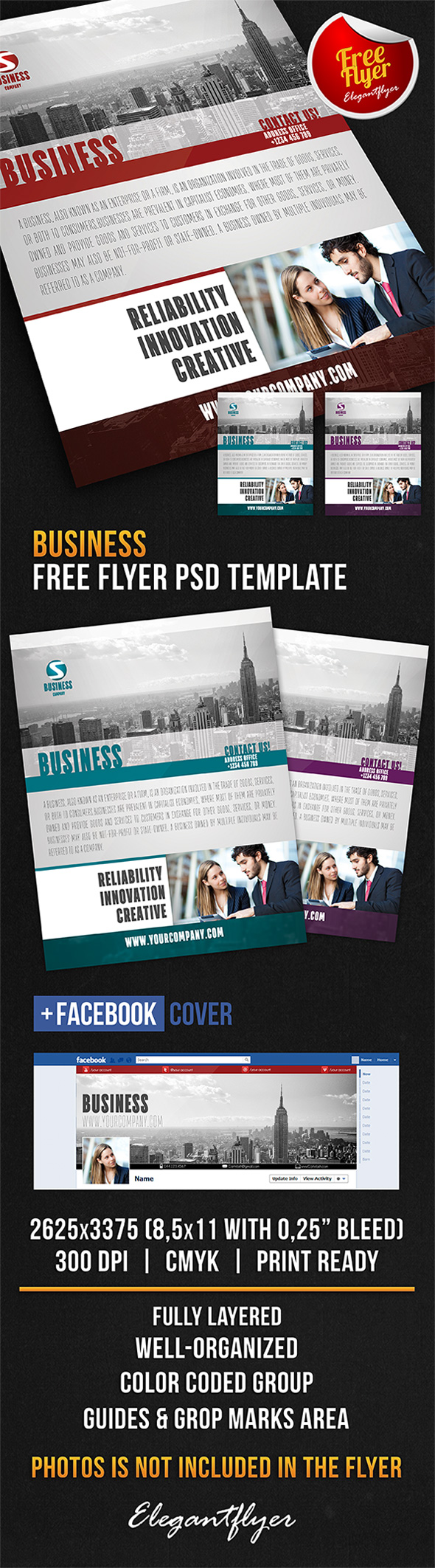 Facebook Cover PSD Template Free