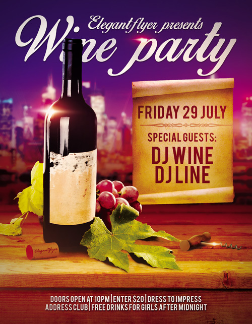 Facebook Party Cover Wine