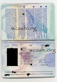 Fake USA Passport Card Template