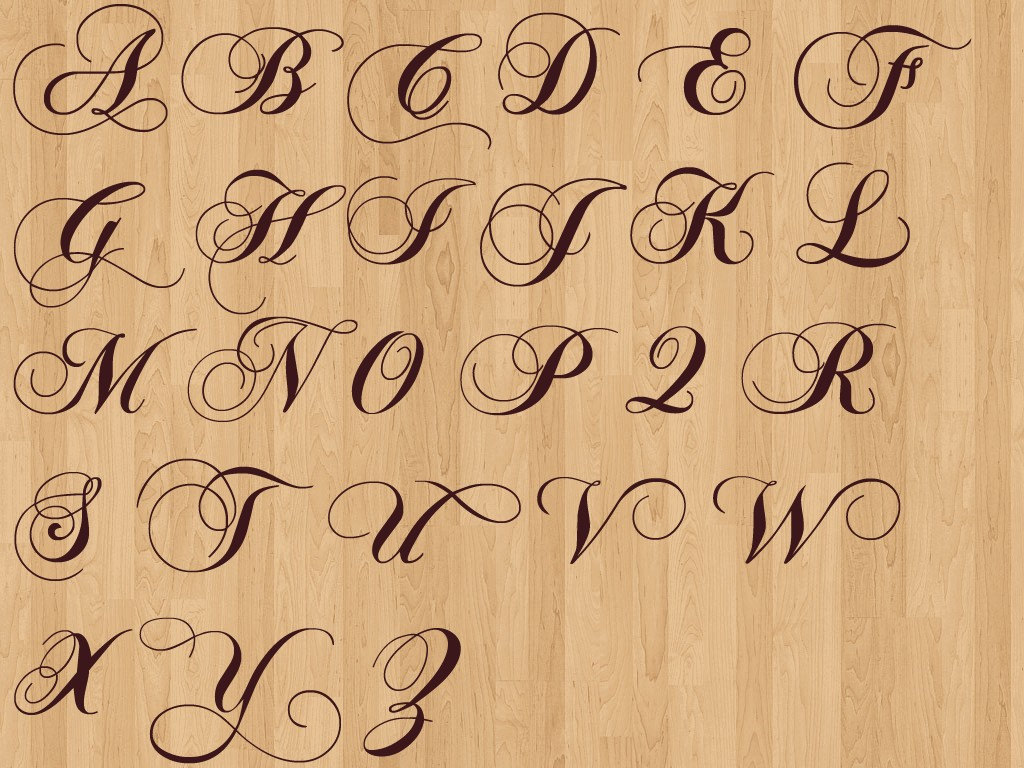 Fancy Calligraphy Alphabet Fonts