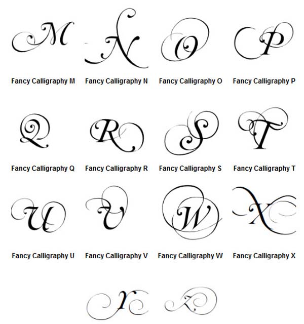 Fancy Calligraphy Graffiti Alphabet Letters A Z