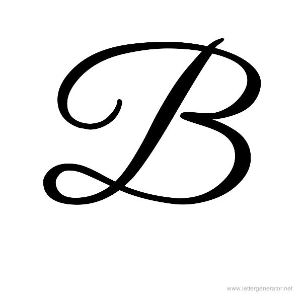 Fancy Cursive Letter B