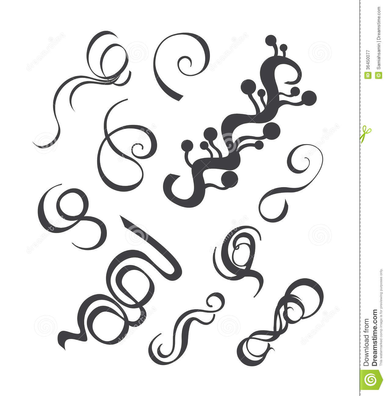 Fancy Swirl Design Vector Free