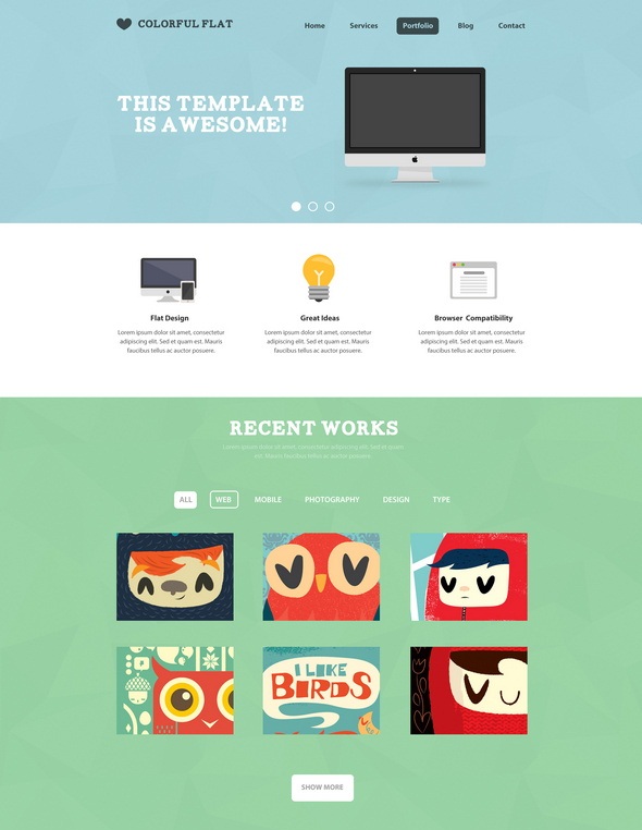 Flat One Page Website Templates Free Flat One Page Website Templates Free