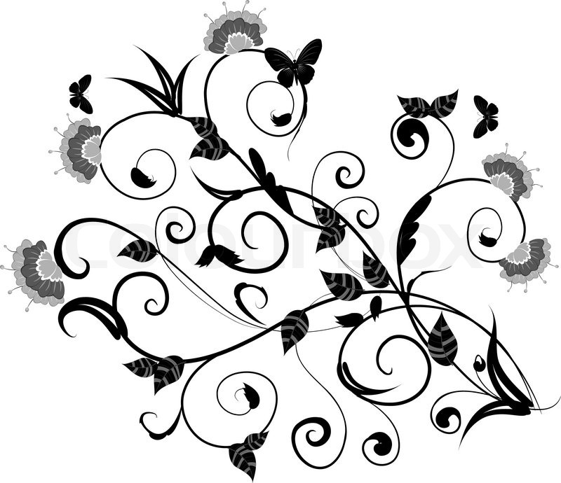 Floral Designs with Transparent Background