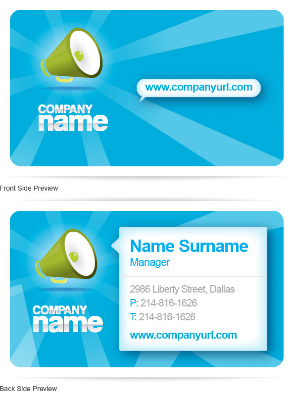 Free Business Card PSD Template Free Business Card PSD Template