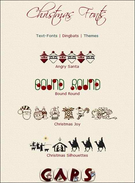 Free Christmas Fonts for Microsoft Word