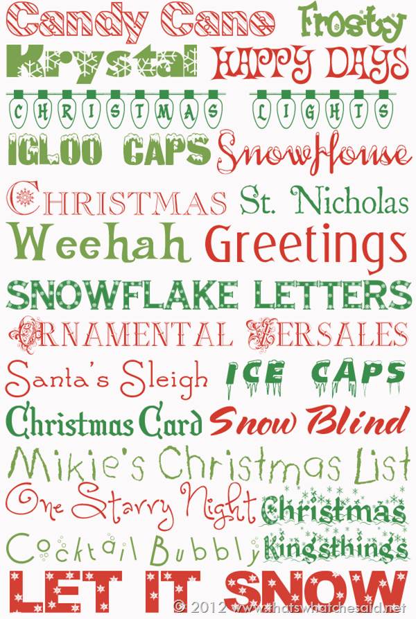 Free Holiday Fonts Christmas