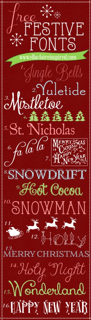 Free Holiday Fonts Christmas