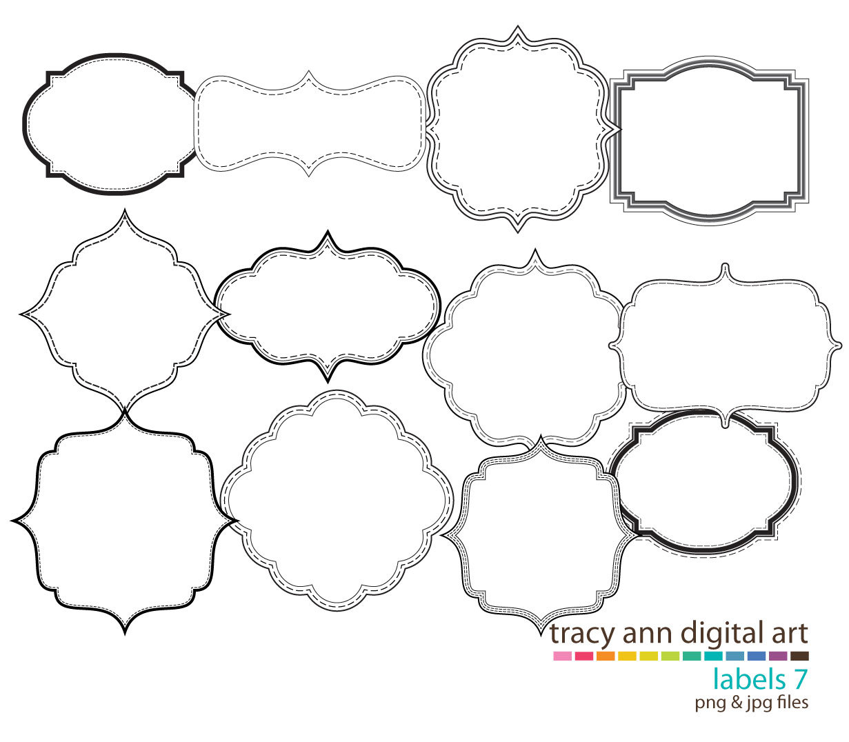 Free Label Shapes Clip Art