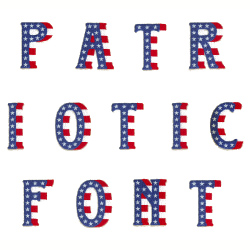 Free Patriotic Embroidery Alphabet Fonts