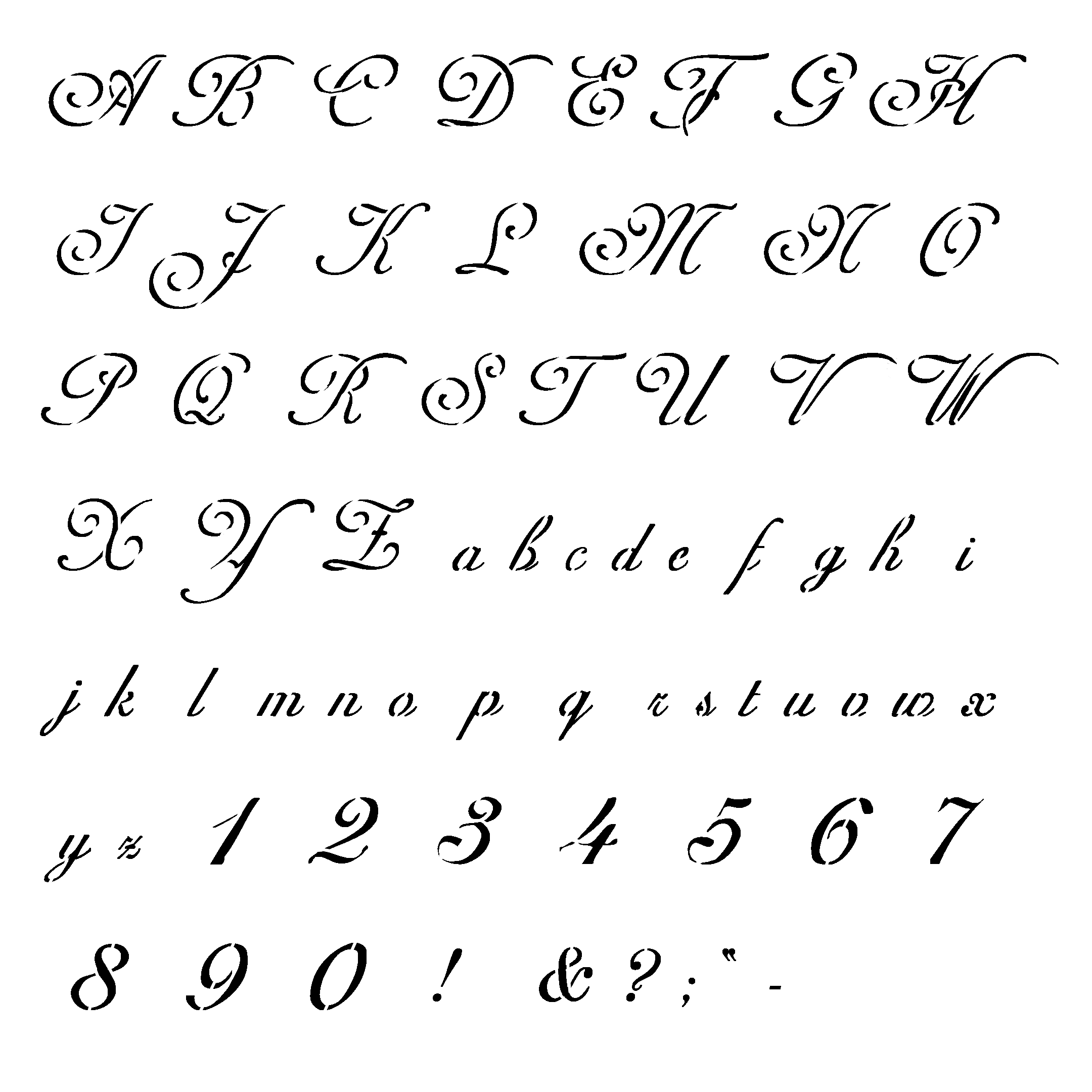 Free Printable Monogram Letter Stencils