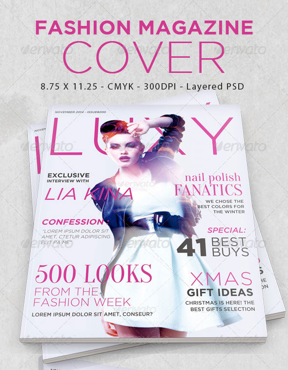 Free Psd Magazine Cover Template