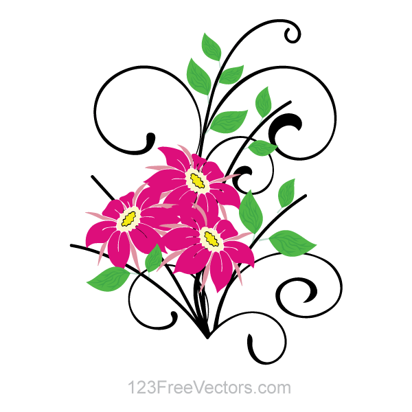 Free Vector Clip Art for Flower Bouquets