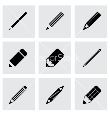 5 Pencil Vector Set Images