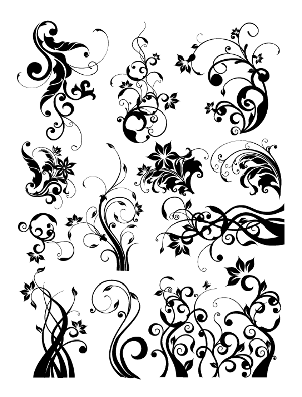 Free Vintage Vector Scroll Designs