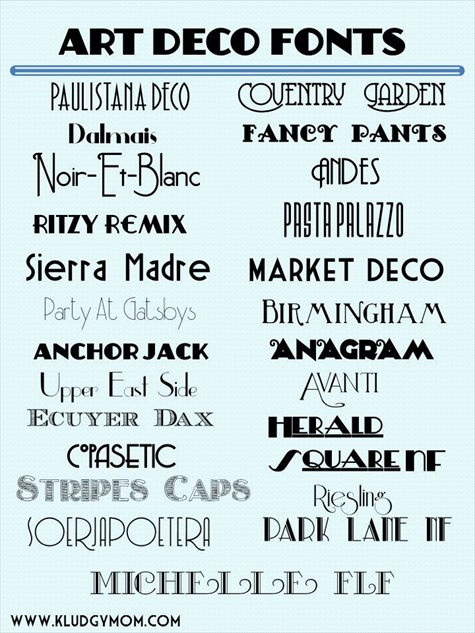 7 Art Deco Font Images