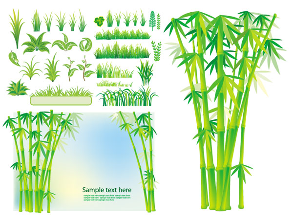 Grass Vector Art Bamboo