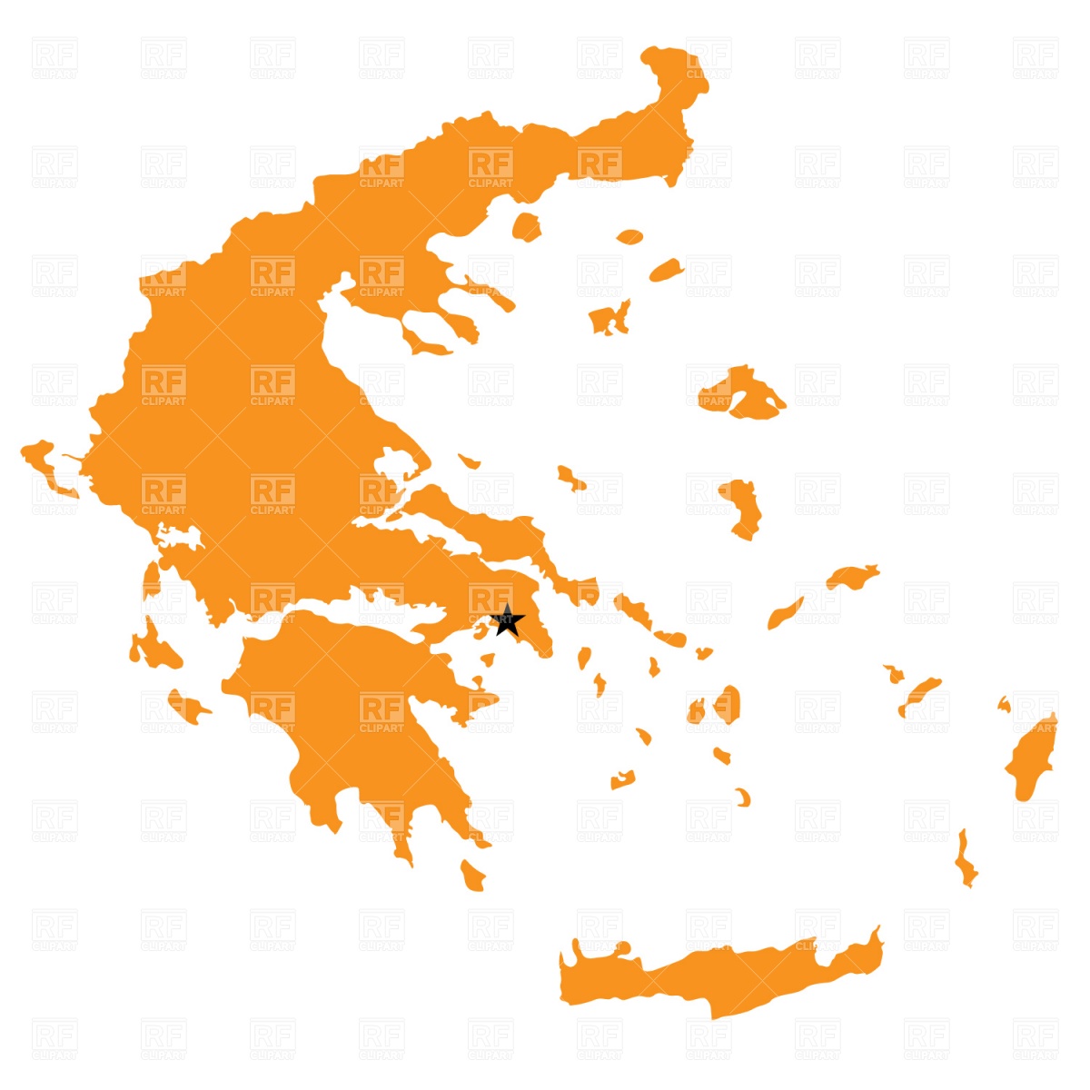 Greece Map Outline