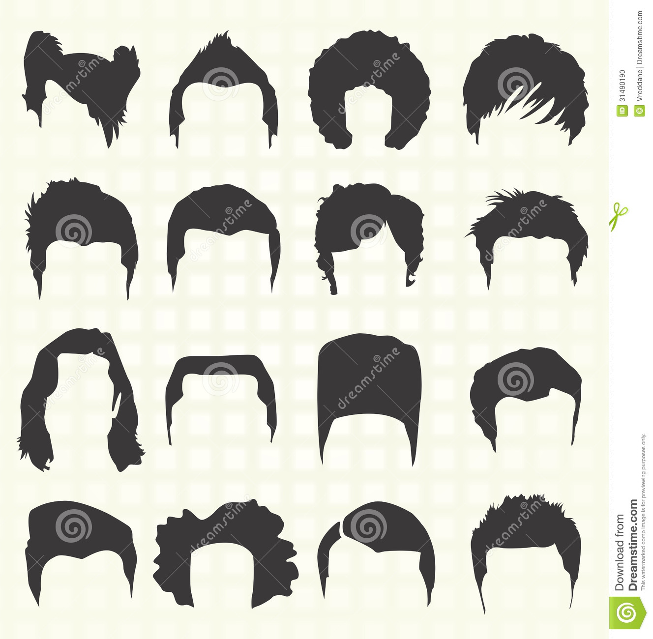 Hair Silhouette Vector