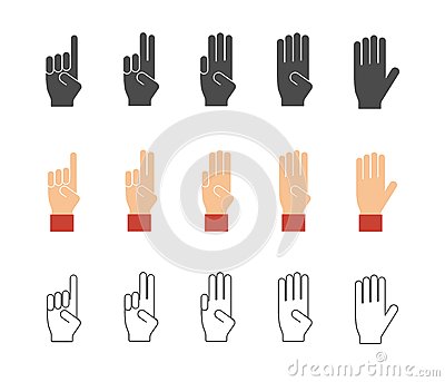 Hand Gesture Icons Vector