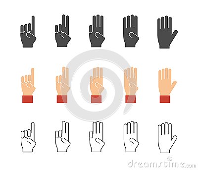 Hand Gesture Icons Vector Hand Gesture Icons Vector