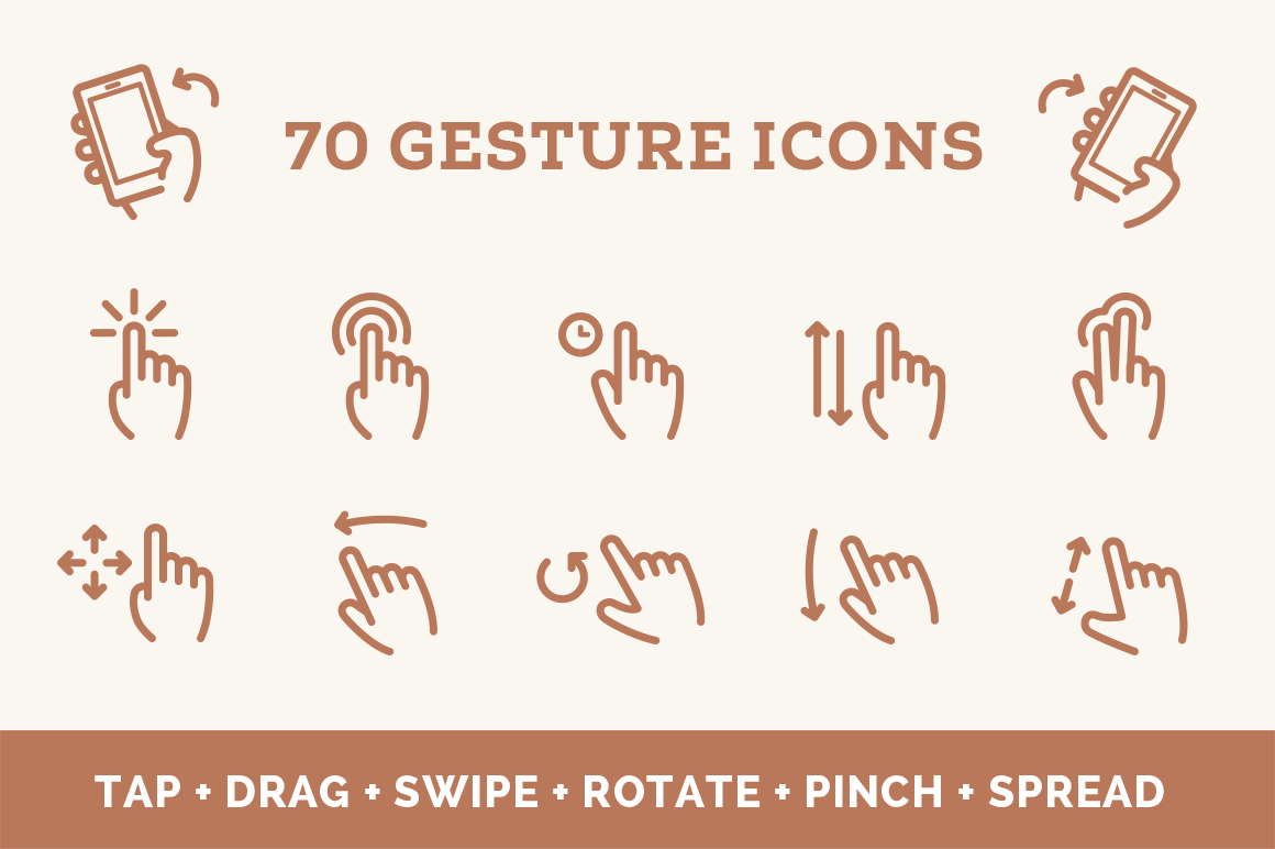 Hand Gestures Icon Set