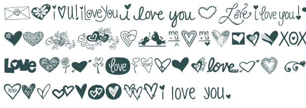 Heart Doodles Font Free Heart Doodles Font Free