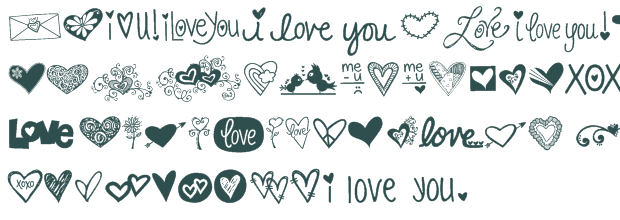 Heart Doodles Font Free